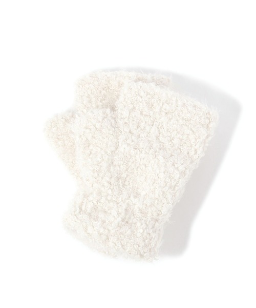 LAKOLE（ラコレ）の「カーリーファーアームウォーマー / 587918（アームカバー・レディース・オフホワイト/ブラウン・FREE）」の11枚目の写真