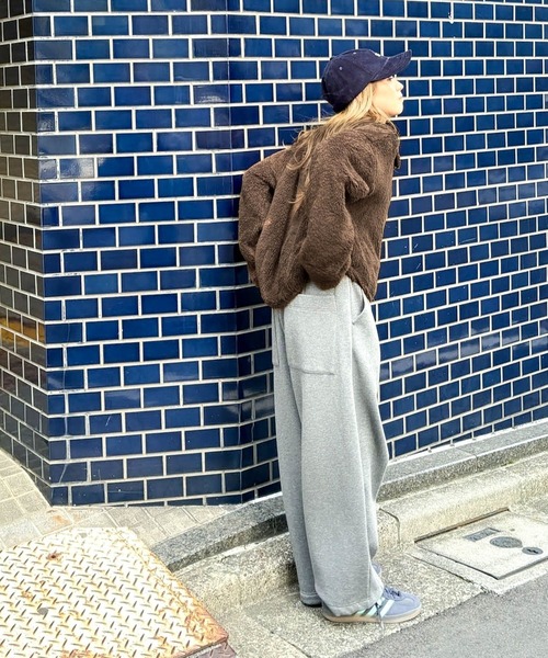 niko and...（ニコアンド）の「[MODE NORM CORE] フワフワルーズポロプルオーバー（ポロシャツ・レディース・ブラウン/ブラック/アイボリー・MEDIUM/LARGE）」の9枚目の写真