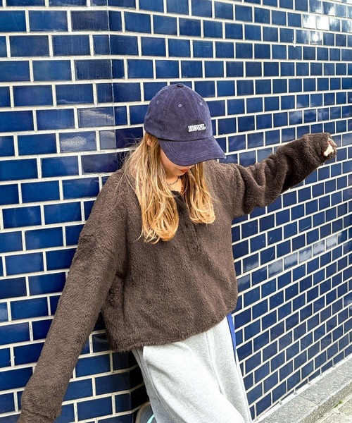 niko and...（ニコアンド）の「[MODE NORM CORE] フワフワルーズポロプルオーバー（ポロシャツ・レディース・ブラウン/ブラック/アイボリー・MEDIUM/LARGE）」の10枚目の写真