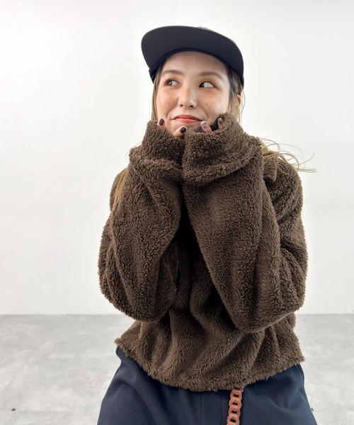 niko and...（ニコアンド）の「[MODE NORM CORE] フワフワルーズポロプルオーバー（ポロシャツ・レディース・ブラウン/ブラック/アイボリー・MEDIUM/LARGE）」の13枚目の写真