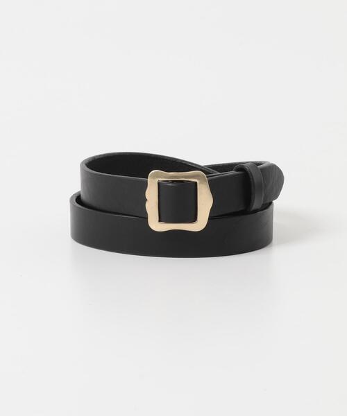 atelier brugge WAVE BUCKLE SLIDE BELT