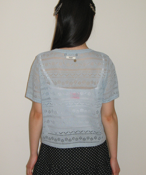 RONRON(ロンロン)の「BREEZY SCOTCH SUMMER KNIT CARDIGAN SKY(カーディガン/ボレロ・レディース・その他・FREE)」の4枚目の写真