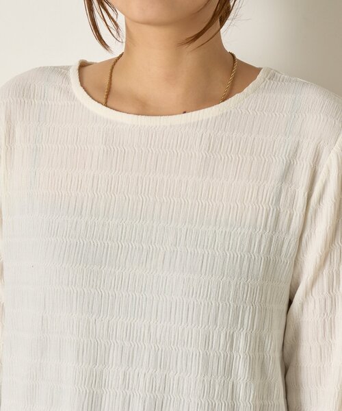 Jena espace merveilleux（ジェナ　エスパスメルヴェイユ）の「ストレッチジャガードカットソー（Tシャツ/カットソー・レディース・ブラック/オフホワイト・FREE）」の19枚目の写真