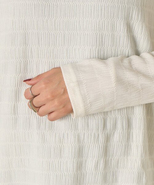 Jena espace merveilleux（ジェナ　エスパスメルヴェイユ）の「ストレッチジャガードカットソー（Tシャツ/カットソー・レディース・ブラック/オフホワイト・FREE）」の22枚目の写真