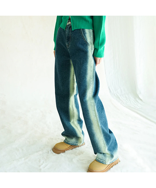 Side-line Wide Pants BLUE 【公式通販】