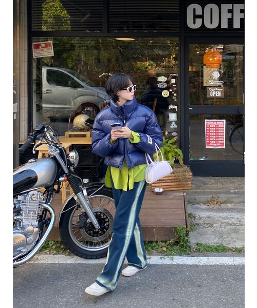 Side-line Wide Pants BLUE 【公式通販】