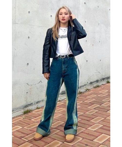 Side-line Wide Pants BLUE 【公式通販】