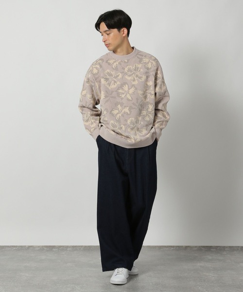 LAKOLE(ラコレ)の「モール花柄ニットプルオーバー / 574339(ニット/セーター・メンズ・ブラック/ブルー/ベージュ・LARGE/MEDIUM)」の6枚目の写真