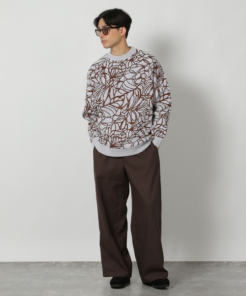 LAKOLE(ラコレ)の「モール花柄ニットプルオーバー / 574339(ニット/セーター・メンズ・ブラック/ブルー/ベージュ・LARGE/MEDIUM)」の8枚目の写真