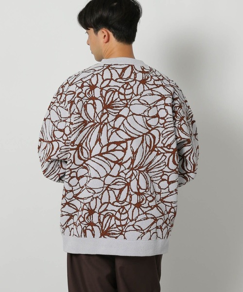 LAKOLE(ラコレ)の「モール花柄ニットプルオーバー / 574339(ニット/セーター・メンズ・ブラック/ブルー/ベージュ・LARGE/MEDIUM)」の9枚目の写真