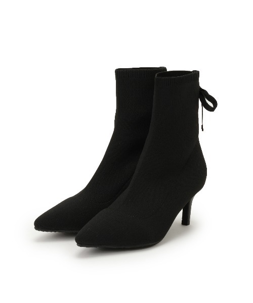 WILLSELECTION(ウィルセレクション)の「レースアップリボンソックスブーツ(ブーツ・レディース・ブラック/グレー/ブラウン・LARGE/MEDIUM)」の4枚目の写真