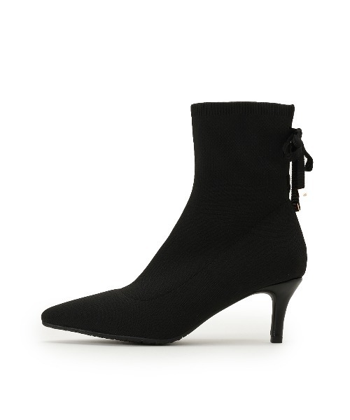 WILLSELECTION(ウィルセレクション)の「レースアップリボンソックスブーツ(ブーツ・レディース・ブラック/グレー/ブラウン・LARGE/MEDIUM)」の5枚目の写真