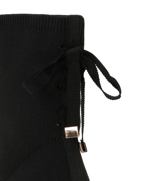 WILLSELECTION(ウィルセレクション)の「レースアップリボンソックスブーツ(ブーツ・レディース・ブラック/グレー/ブラウン・LARGE/MEDIUM)」の10枚目の写真