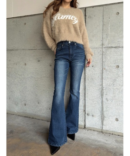 EGOIST（エゴイスト）の「ロゴシャギーニットトップス（ニット/セーター・レディース・ブラック/ホワイト/ベージュ・FREE）」の17枚目の写真