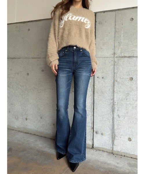 EGOIST（エゴイスト）の「ロゴシャギーニットトップス（ニット/セーター・レディース・ブラック/ホワイト/ベージュ・FREE）」の19枚目の写真