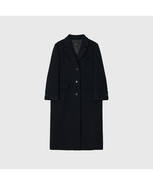 ソイブークレウールシングルコート_ブラック / SOY BOUCLE WOOL SINGLE COAT_BLACK