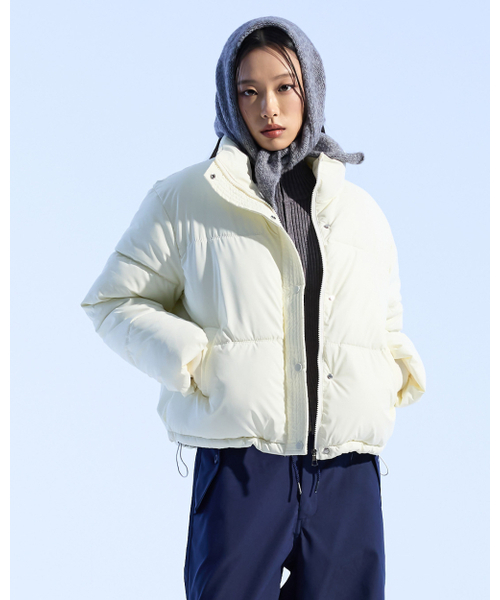 MOAA(モア)の「Glossy pu-leather Puffer (IVORY)(ダウンジャケット/コート・レディース・その他・SMALL/MEDIUM)」の1枚目の写真