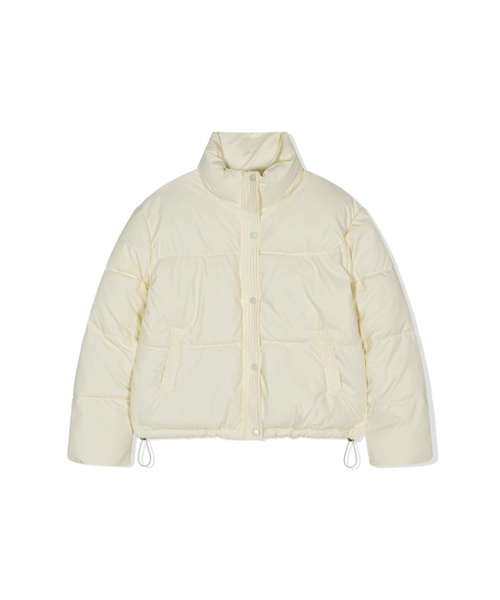 MOAA(モア)の「Glossy pu-leather Puffer (IVORY)(ダウンジャケット/コート・レディース・その他・SMALL/MEDIUM)」の2枚目の写真
