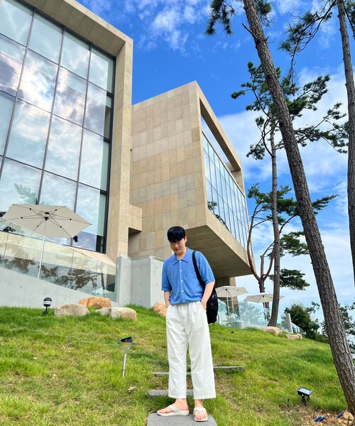 TRILLION(トリリオン)の「ウォッシャブルブックルカラー 半袖ニット(MELANGE BLUE)(Tシャツ/カットソー・レディース・その他・MEDIUM/LARGE/X-LARGE)」の12枚目の写真