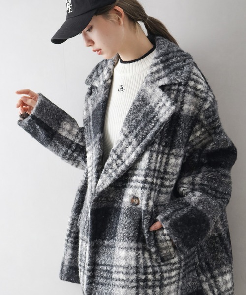 セール】リングボアチェックBIGジャケット（その他アウター