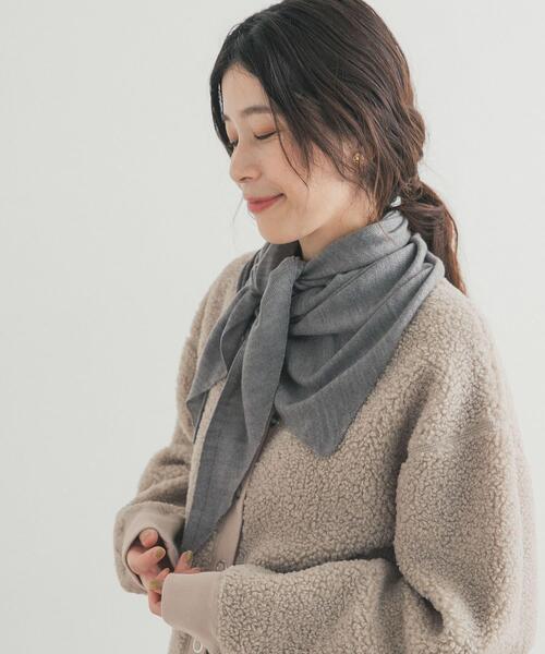 URBAN RESEARCH DOORS(アーバンリサーチドアーズ)の「ウールアクリルニットストール(ストール/ショール・レディース・グレー/ピンク/ブラウン・ONE)」の4枚目の写真