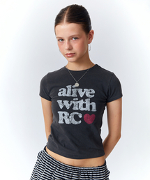 ALIVE CROP TEE [PIGMENT BLACK]