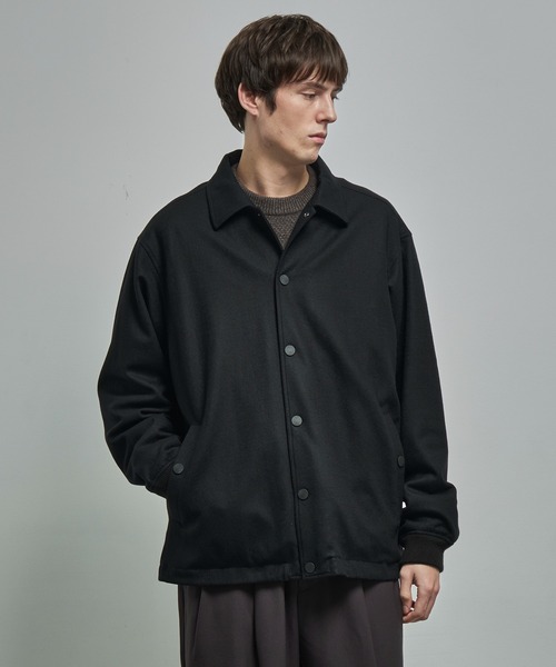WHITE MOUNTAINEERING(ホワイトマウンテニアリング)の「【White Mountaineering / ホワイトマウンテニアリング】WOOL COACH JACKET(ブルゾン・メンズ・ブラック/ダークグレー・0/1/2)」の2枚目の写真