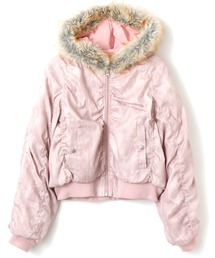 atmos pink | atmos pink Faux Fur Hooded Jacket / アトモス ピンク フォー ファー フーデッド ジャケット(その他アウター)