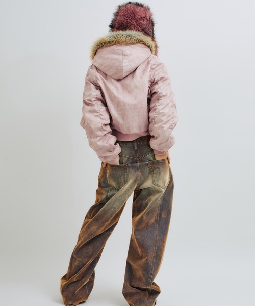 atmos pink（アトモスピンク）の「atmos pink Faux Fur Hooded Jacket / アトモス ピンク フォー ファー フーデッド ジャケット（その他アウター・レディース・ブラック/ベージュ/ピンク・FREE）」の10枚目の写真