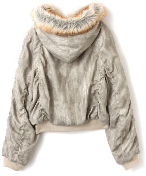 atmos pink（アトモスピンク）の「atmos pink Faux Fur Hooded Jacket / アトモス ピンク フォー ファー フーデッド ジャケット（その他アウター・レディース・ブラック/ベージュ/ピンク・FREE）」の17枚目の写真