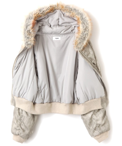 atmos pink（アトモスピンク）の「atmos pink Faux Fur Hooded Jacket / アトモス ピンク フォー ファー フーデッド ジャケット（その他アウター・レディース・ブラック/ベージュ/ピンク・FREE）」の14枚目の写真