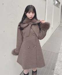 ボウタイウールコート