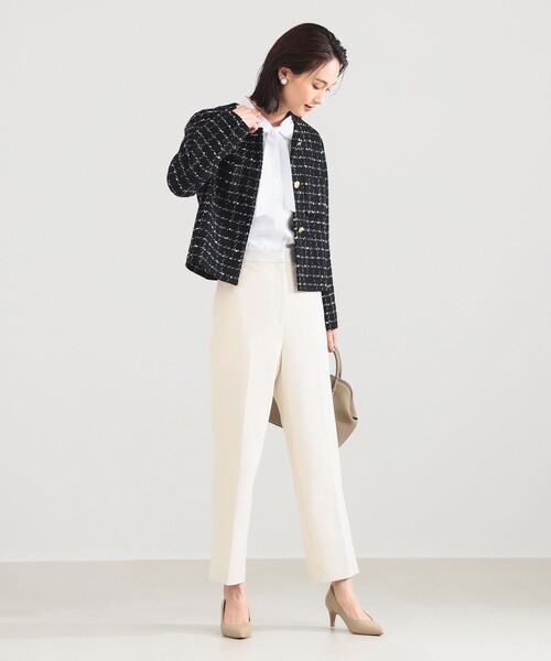 Demi-Luxe BEAMS（デミルクス ビームス）の「【オフィスカジュアル・セレモニー】ストレート クリース パンツ（その他パンツ・レディース・ネイビー/アイボリー・36/38）」の22枚目の写真