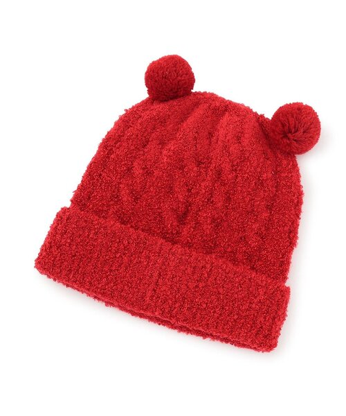 kate spade new york kids（ケイトスペードニューヨーク）の「ベアニットキャップ（その他ベビーウェア・キッズ・レッド・46-48cm）」の2枚目の写真