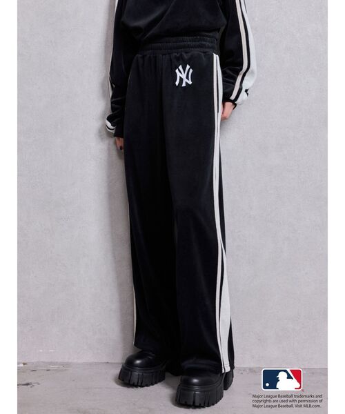 GYDA（ジェイダ）の「GYDA［MLB］2ラインワイドパンツ（その他パンツ・レディース・ブラック/オフホワイト/ブラウン・FREE）」の3枚目の写真