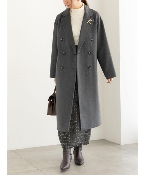 Te chichi（テチチ）の「ツィードロングナロースカート《2025winter catalog item》（スカート・レディース・チャコールグレー/ブラウン・F）」の3枚目の写真