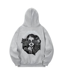 KAN6312（カン6312）の「KHG0024 ジンシルノン 裏起毛フードパーカー - グレー（パーカー）」