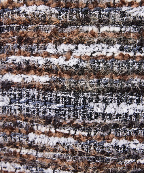 ファンシーツイード ノーカラージャケット（ノーカラージャケット