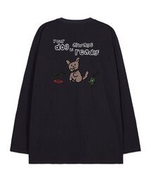 ドゥドゥルパピー オーバーサイズ ロングスリーブTシャツ_チャコール