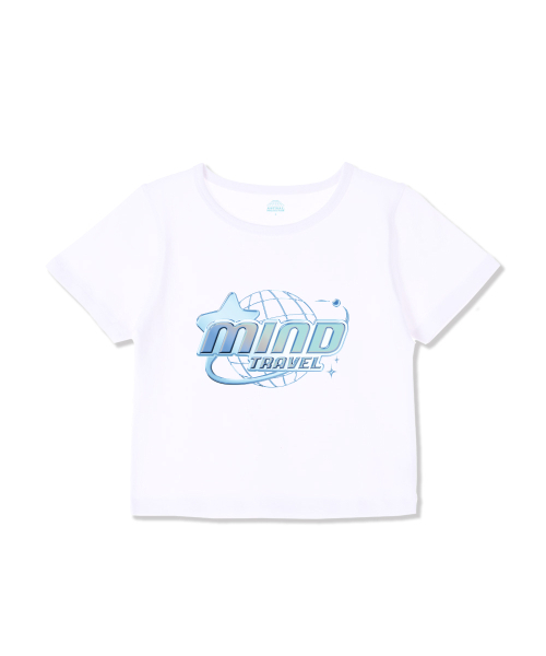 ASTRAL PROJECTION（アストラルプロジェクション）の「マインドトラベル スーピマ スパン クロップTシャツ_ホワイト（Tシャツ/カットソー・レディース・その他・LARGE/MEDIUM/SMALL）」の2枚目の写真