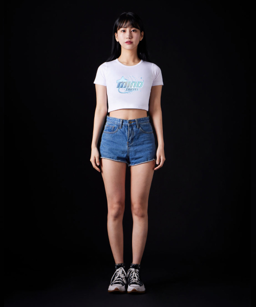 ASTRAL PROJECTION（アストラルプロジェクション）の「マインドトラベル スーピマ スパン クロップTシャツ_ホワイト（Tシャツ/カットソー・レディース・その他・LARGE/MEDIUM/SMALL）」の4枚目の写真
