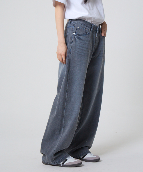 UNKNOWN PLANET(アンノウンプラネット)の「デイリー ワイド ピグメントパンツ グレー(その他パンツ・レディース・その他・SMALL/MEDIUM/LARGE)」の1枚目の写真