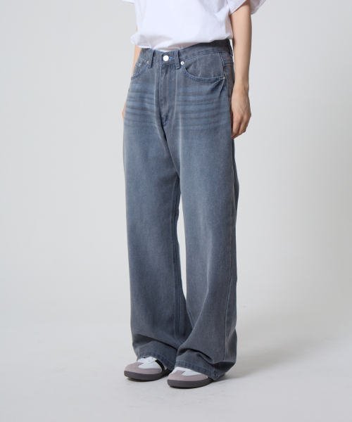 UNKNOWN PLANET(アンノウンプラネット)の「デイリー ワイド ピグメントパンツ グレー(その他パンツ・レディース・その他・SMALL/MEDIUM/LARGE)」の4枚目の写真