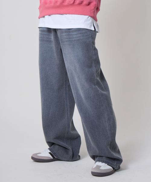 UNKNOWN PLANET(アンノウンプラネット)の「デイリー ワイド ピグメントパンツ グレー(その他パンツ・レディース・その他・SMALL/MEDIUM/LARGE)」の5枚目の写真