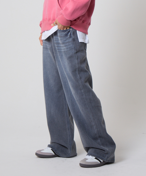 UNKNOWN PLANET(アンノウンプラネット)の「デイリー ワイド ピグメントパンツ グレー(その他パンツ・レディース・その他・SMALL/MEDIUM/LARGE)」の6枚目の写真