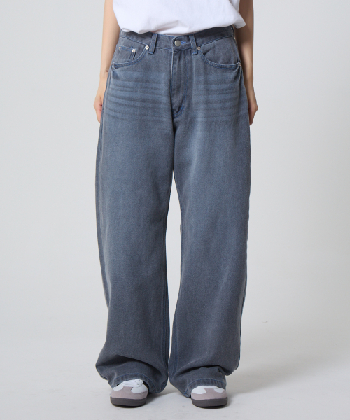 UNKNOWN PLANET(アンノウンプラネット)の「デイリー ワイド ピグメントパンツ グレー(その他パンツ・レディース・その他・SMALL/MEDIUM/LARGE)」の7枚目の写真