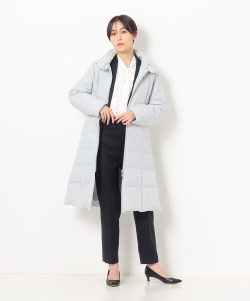 COMME CA（コムサ）の「〔 TALLサイズ 〕 ソフトタフタ ロングダウン（ダウンジャケット/コート・レディース・ベージュ/ライトグレー・13号/15号/17号）」の8枚目の写真