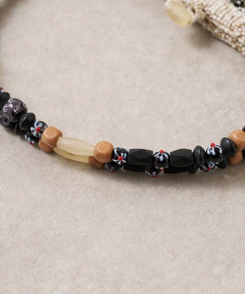 BEARDSLEY（ビアズリー）の「《IMAYIN》ビーズショルダーバッグ（ショルダーバッグ・レディース・ベージュ/ブラック・FREE）」の4枚目の写真