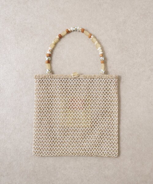 BEARDSLEY（ビアズリー）の「《IMAYIN》ビーズショルダーバッグ（ショルダーバッグ・レディース・ベージュ/ブラック・FREE）」の9枚目の写真