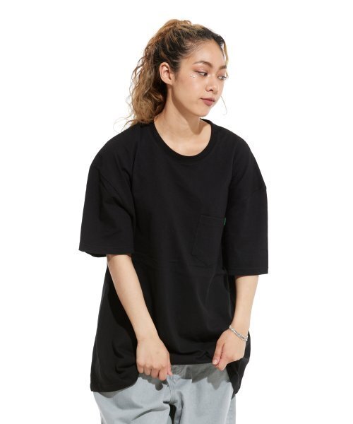 CREAM SODA LAB（クリームソーダラボ）の「オーバーサイズ無地ポケット半袖Tシャツブラック（Tシャツ/カットソー・メンズ・その他・LARGE/MEDIUM/X-LARGE）」の5枚目の写真